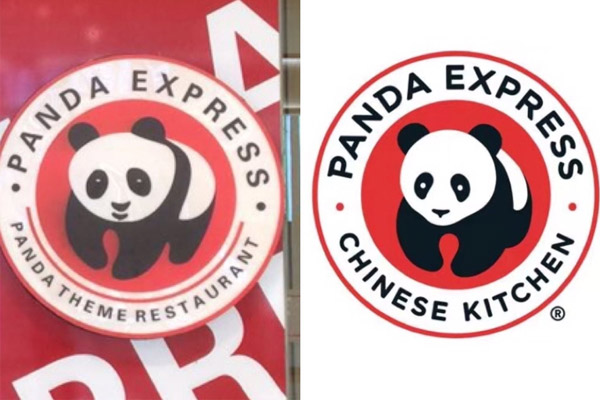 熊猫餐厅真假logo